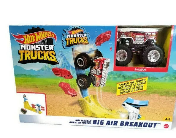 Hot Wheels Monster Trucks 5-Alarm Big Air Breakout Smash the Tower