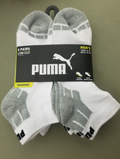 New Mens Puma 6 Pair Training Low Cut Athletic Socks.