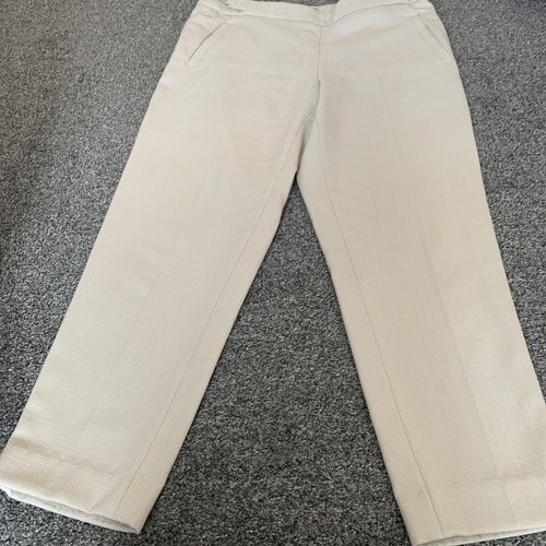 H&M ladies Cream trousers size 10 / Eur 38. Ankle Grazers. Cream eBay