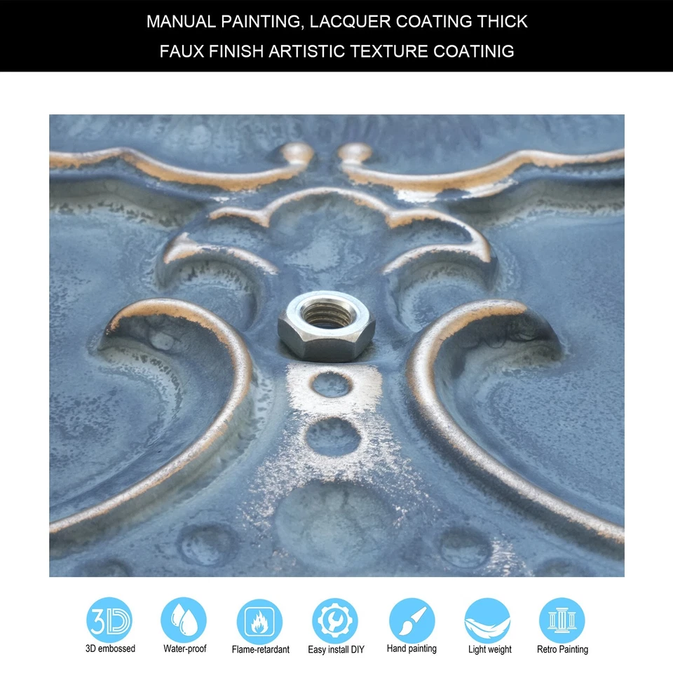 Azulejo de techo estilo clásico groggery decoración panel de pared PL19 oro ahumado 10 un./lote Foto 3 de 4