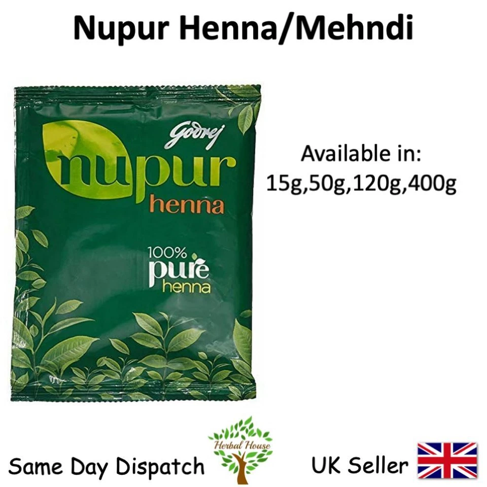Godrej Nupur Henna Powder Mehendi Hair Growth Dye Color (No Ammonia) -BEST HENNA