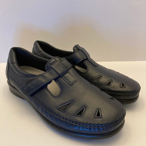 Scarpe Donna SAS Roamer Navy 7 Medium - Fatte A Mano USA - Nuove Con Scatola
