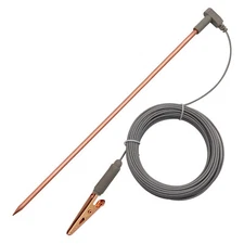 Copper Grounding Rod with 40ft Ground Cord & Alligator Clip Portable Ground Rod
