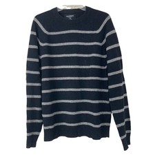 Express 100 Lambswool Black Striped Sweater Sz L