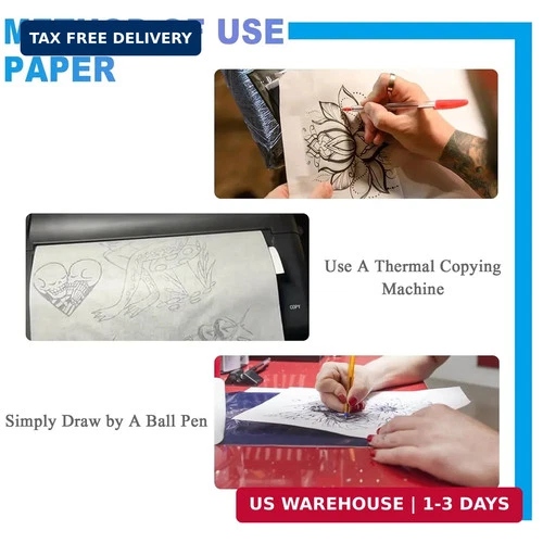 Emalla 3MM Tattoo Skin Practice Kit - 13Pcs Fake Skin and Stencil Paper Kit Incl image 4