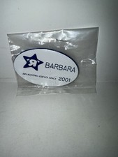 Vintage Toys R Us Engraved Employee Name Badge BARBARA 2001 New
