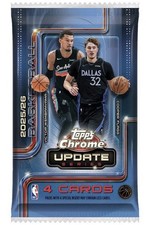 2025-26 Topps Chrome Update NBA Value Box Pack - 1 Pack - 4 Cards - IN HAND