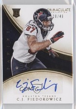 2014 Panini Immaculate Rookie Auto 28/49 CJ Fiedorowicz #170 Auto 3c4