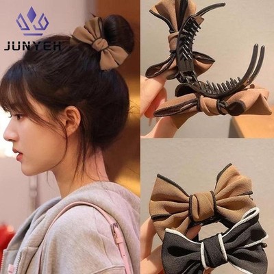 Women Hair Claw Big Bow-knot Hair Decoration Princess Style Hair Gripper Satin B