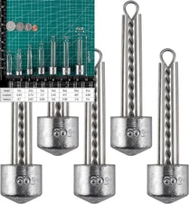 Dr.Fish 5 Pack Spider Surf Fishing Weight Sputnik 6oz-5 Pack, Unpainted 