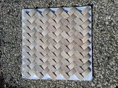 American Olean Delfino Stone Emperador Unglazed Natural Stone Marble Mosaic Tile