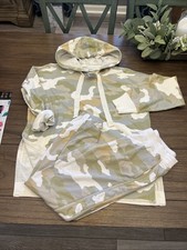 Aerie Sz XS Oversized Camo Sweatshirt  Jogger Set. Side Slits on top,comfy cozy