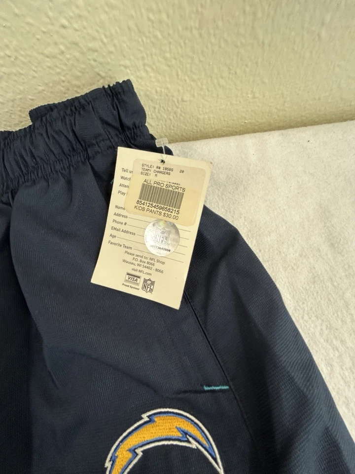 Pantalones de Viento San Diego Chargers Jogger Reebok Talla Mediana Juvenil Nuevo Artículo De Colección Foto 3 de 4