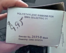 IBM Selectric 71 Typewriter Ribbons Polyethylene 3171-0 Black – Box of 12 NOS