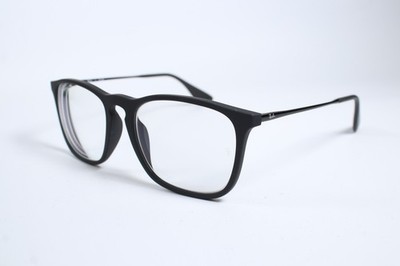 Ray Ban RB4187 CHRIS Unisex Schwarz 622/8G Vollrand Kunststoff Brille...