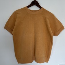 Vintage 60  s Penneys Towncraft peach Blank Cotton shirt sleeve Sweat Size Large