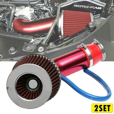 4X Universal Car Cold Air Intake Pipe Filter Set Induction Flow Tiub Hose System