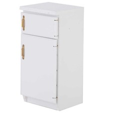 1:12 White Mini Refrigerator Excellent Furniture Model Kitchen Accessory
