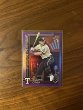 2025 Topps Update Blaine Crim RC Purple Foil /250 Texas Rangers