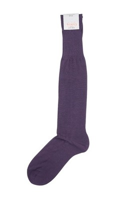 FALKE No.4 Herren Strümpfe 45-46 lila violett 6730 Pure Silk 100% Seide