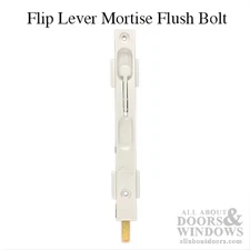 Flip Lever Mortise Flush Bolt Aluminum T-Astragal White Hardware