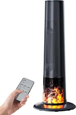 Electric Space Heater, 1500W PTC Ceramic Heaters Indoor with Remote, 70° Oscilla