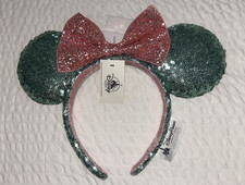 Disney Parks Mint Green  Pink Minnie Mouse Ears Mickey Headband NWT