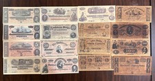 Set of Reproduction Confederate Currency Notes