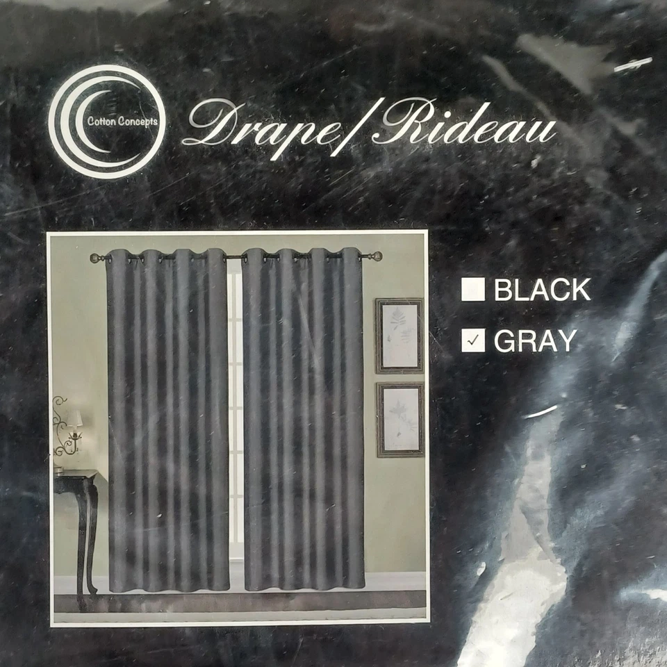 Faux Silk Grommet Curtain Panel 54×84 Gray – New, Light Filtering Drapery - Image 3 of 4