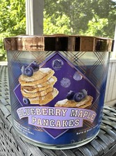 BATH BODY WORKS BLUEBERRY MAPLE PANCAKES 3-WICK SCENTED LARGE 14.5 OZ CANDLE