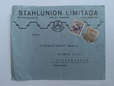 Brasilien toller Beleg Luftpost Stahlunion Limitada 