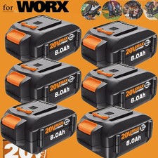 PACK For Worx 20V PowerShare 8.0 Ah Battery WA3575 WA3520 WA3675 WA3674 20 Volt