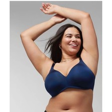 Soma Vanishing 360 Wireless Bra 38B Navy Blue T-Shirt Style