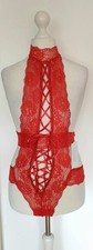 Body rot Spitze Schnürung Muster Blumenmuste...