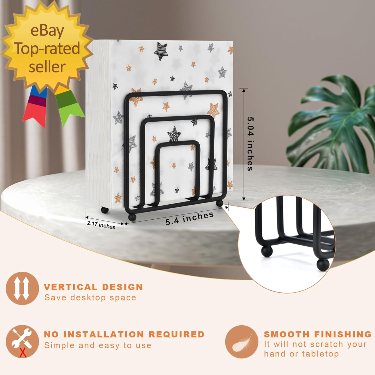 Napkin Holder for Table Modern Metal Black Napkin Holders for Kitchen Dining