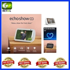 Explore the New Echo Show 5 with 5.5" Display & Enhanced Sound - Glacier White