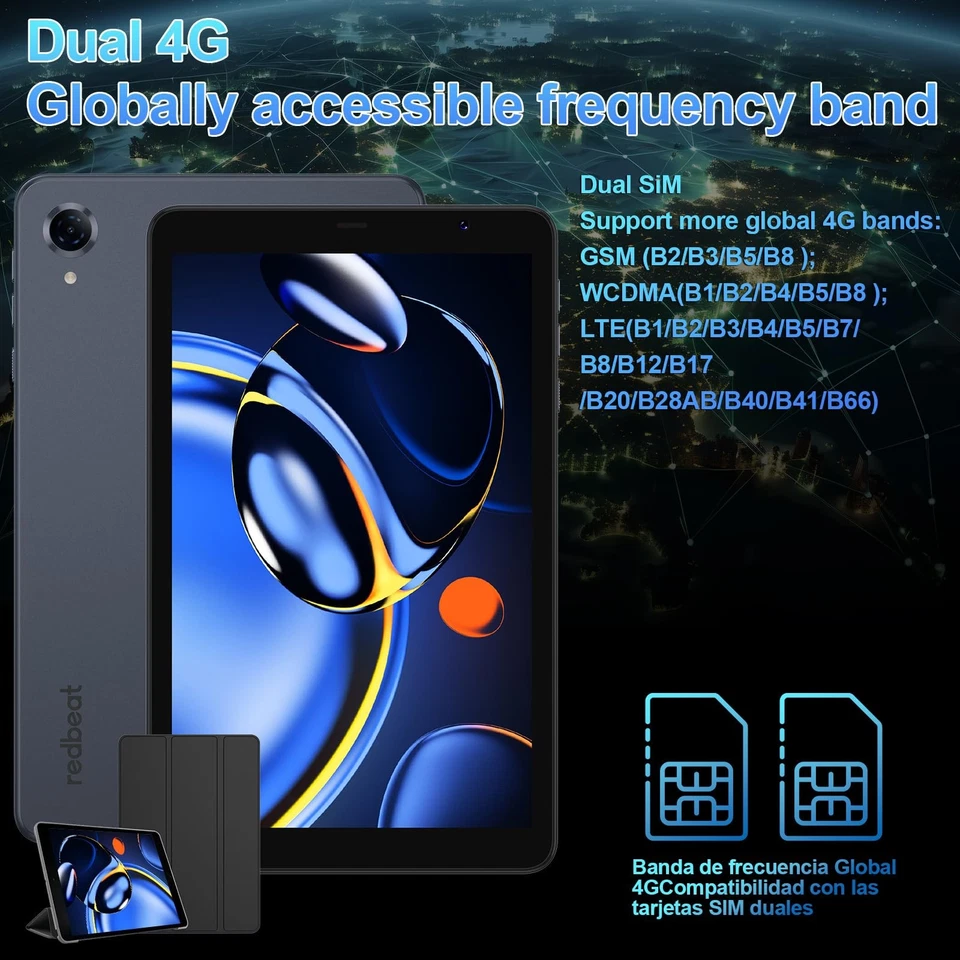 Android 14 8 inch with Keyboard, 4G LTE Dual SIM, 6GB RAM 64GB ROM (Expandabl... - Image 3 of 4