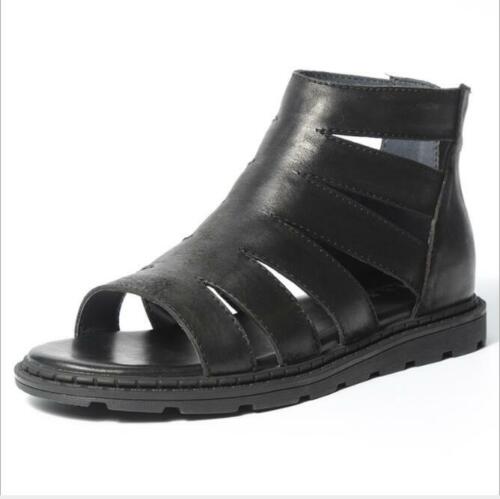 Men's Chic Genuine Leather Cutout High Top Sandals Summer Gladiator Shoes 9086 - Picture 9 of 10