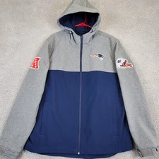 New England Patriots Jacket Men's Large Full Zip G III Hooded NFL Football