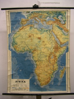 Schulwandkarte Wandkarte Map Afrika Africa Vintage x109cm 1950 Karte Aus Wien Ebay