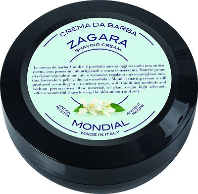 Mondial Shaving Cream Zagara Orange Blossom for Travel Jar 75ml Italy