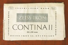 ZEISS CONTINA II INSTRUCTION BOOK/68932