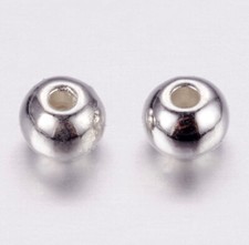 6mm Silver Round Ball Spacer Bead Bali Antique Jewelry Supplier Making