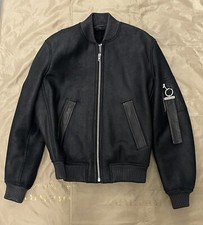 Givenchy Jacket shearling leather black bomber jacket size 50 Fits L