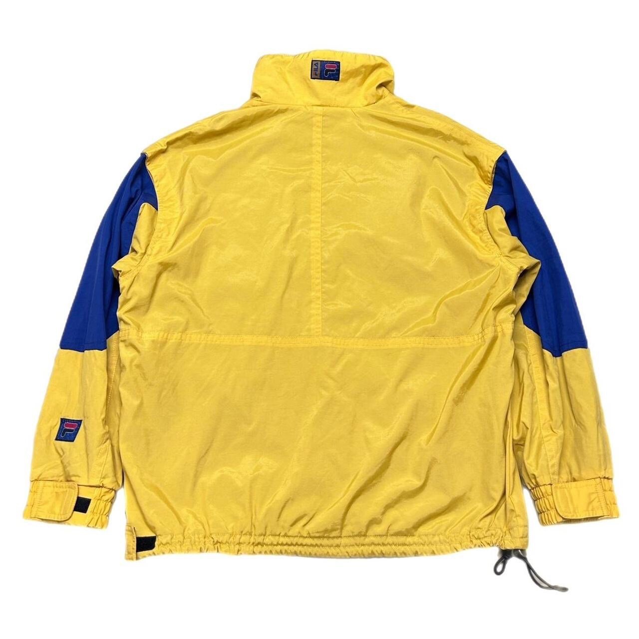 Vintage 90s FILA Alpine Teal Ski Jacket Retro Yellow Zip Mens Medium image 4