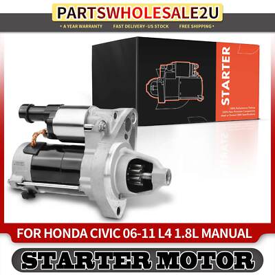 Starter Motor for Honda Civic 2006-2011 L4 1.8L Manual trans. 1.2KW 12V CW 9T