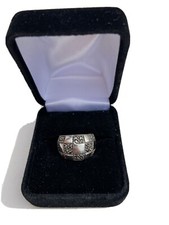 Sterling Silver Marcasite Ring Size 6.5