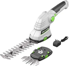 Cordless Electric Grass Shears Hand Held Hedge Trimmer with Battery and Charger