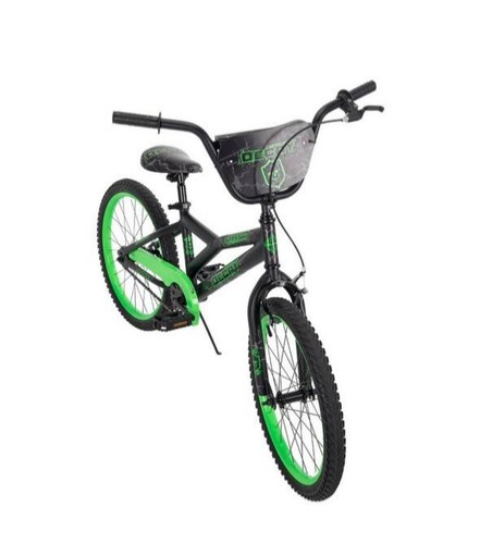 black and green huffy bike