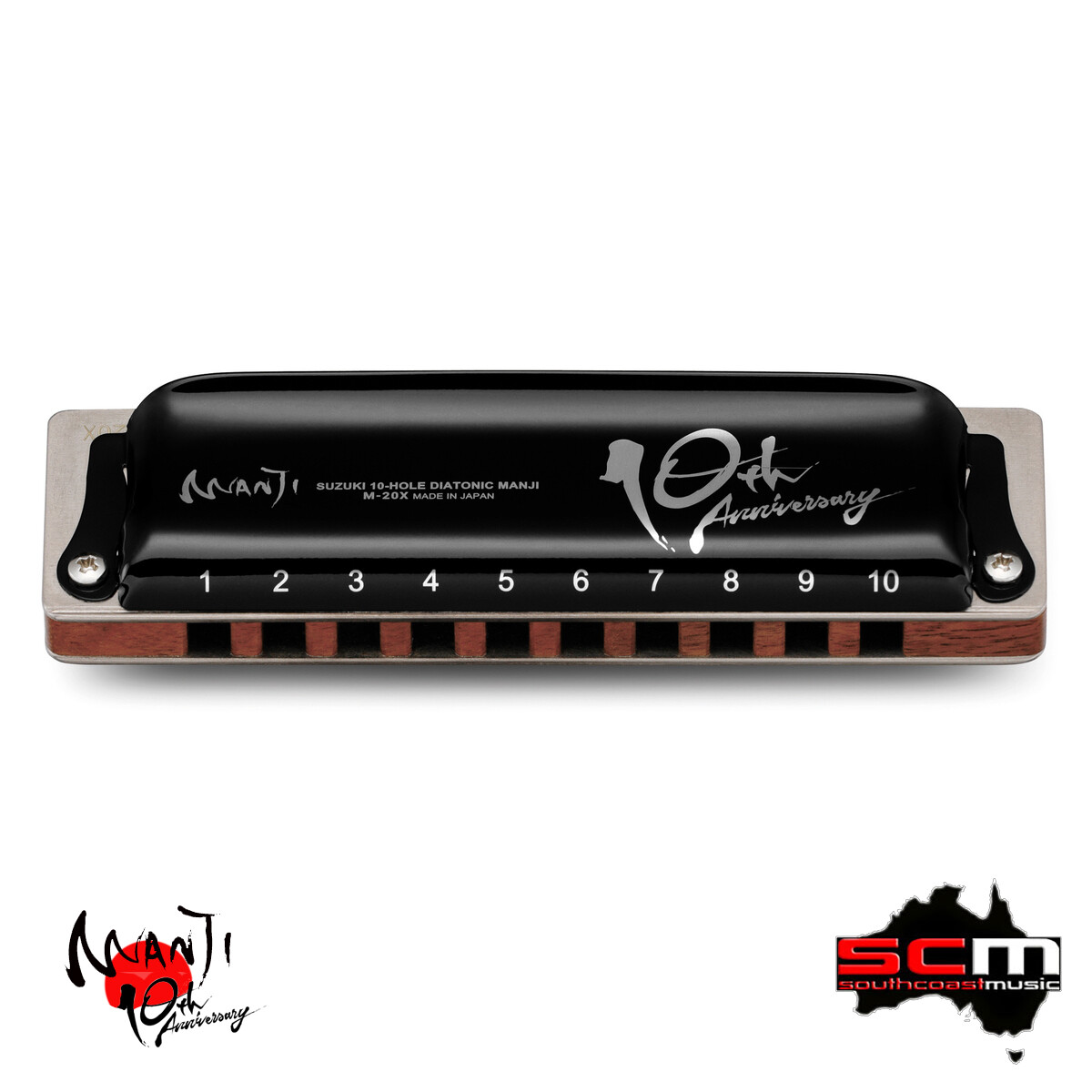 Suzuki Manji M20X Diatonic Harmonica 10th Anniversary Model LTD 